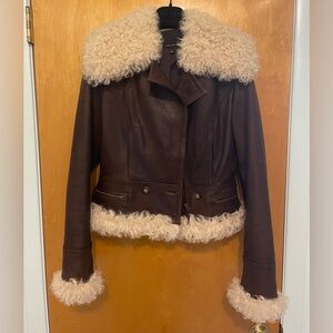 The Limited Genuine Brown Leather Jacket